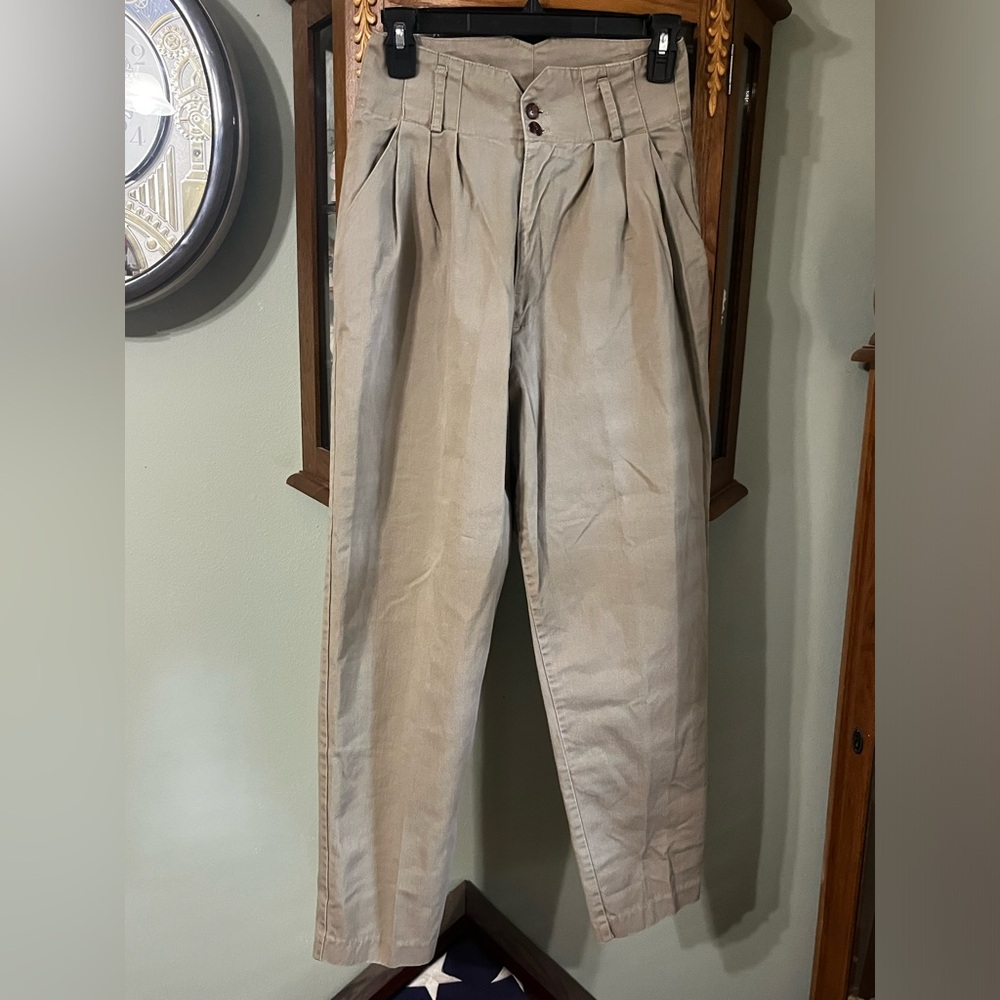 Vintage 80s 90s Rafferty Sport Teddy Boy Pleated Cotton Trouser Pants